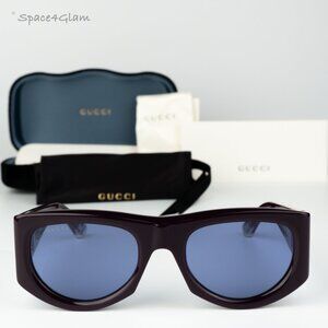Gucci Women Sunglasses Violet Rectangular GG1917S 010 BRAND NEW